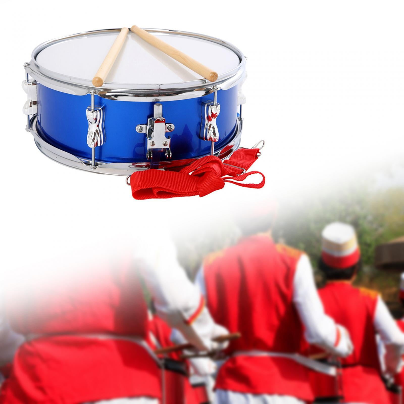 STARTIST 13" Snare Drum Music Drums Portable with Shoulder Strap Percussion Instrument Double Tone Drum for Kids Boys Girls Beginners Blue