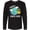 AB-Black, variant on Inktastic Happy Earth Day Cute Smiling Planet Earth with Tree Long Sleeve T-Shirt