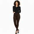 thumbnail image 4 of Couver Women’s Seamless Fleece Lined Workout Leggings, One Size, Coffee, 4 of 4
