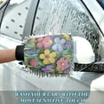 thumbnail image 6 of Microfiber Car Wash Gloves With Chenille & Polyester Terry Scratch-Free Cleaning Elastic Cuffs Spring Florals, 6 of 8
