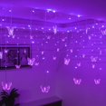 thumbnail image 3 of Guirnalda de luces LED con forma de mariposa o nieve para decoración de interiores, para ventanas, fiestas navideñas, enchufe UE/EE. UU./Reino Unido/AU, 3 of 5