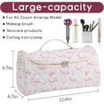 thumbnail image 2 of Quilted Travel Storage Bag for Multi-Styler Tools and All Attachments, Cotton Portable Case with Hanging Hook for Hair Curling Accessories, 2 of 8