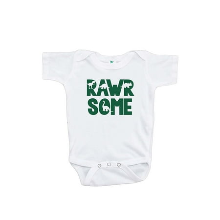 

7 ate 9 Apparel Baby s Dinosaur Rawrsome Onepiece Green