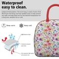 thumbnail image 3 of Lunch Bag Lunch Box for Women Reusable Insulated Lunch Cooler Bags,Large Capacity for Work Travel Picnic,Water-Resistant Pioneer Colorful Floral Lunch Tote Bag Gifts for Woman Mom Red, 3 of 6