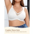 thumbnail image 3 of SHARICCA Minimizer Bra for Womens Plus Size Full Coverage Underwire Bralette 40D, 3 of 6