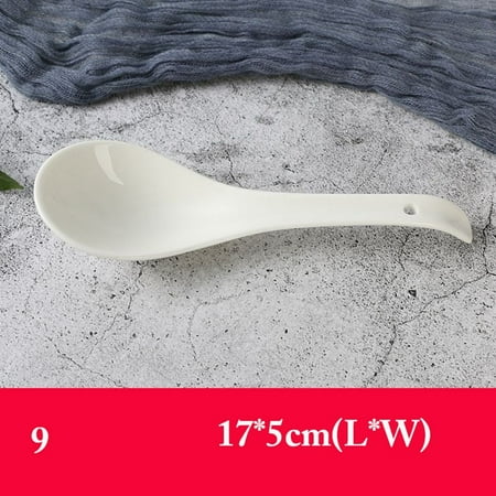 

Flatware Ice Cream Big and Small Kitchen Pure White Procelain Bone Ceramic Coffee Spoon