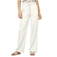 thumbnail image 4 of ClodeEU Women's Straight Leg Sweatpants， Drawstring Pocket Sweatpants Long Pants,Solid Color Casual Pant White,Womens Plus XXL, 4 of 8