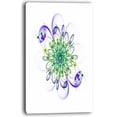 thumbnail image 2 of Fleurs Fractales Vert Violet Fascinant - Impression sur Toile Florale, 2 of 3