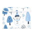 thumbnail image 7 of Yayeee Collapsible Cube Storage Bin with Lid Fabric Closet Decorative Basket with Handles, Simple Cartoon Snowmen, 7 of 7