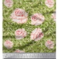 thumbnail image 1 of Soimoi Poly Georgette Fabric Check & Roses Floral Fabric Prints by Yard 42 Inch Wide, 1 of 3