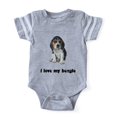 thumbnail image 1 of CafePress - Beagle Puppy - Cute Infant Baby Football Bodysuit, 1 of 1