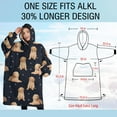thumbnail image 4 of Oversized Wearable Blanket Hoodie,Goldendoodle Dog Sherpa Blanket Hoodie with Super Pockets,Super Warm Fuzzy Pullover for Women & Men, 4 of 6
