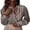 01 Coffee Plaid, variant on Blouses for Women Plaid Button Down Ruffle V Neck Tunic Tops Casual Puff Long Sleeve Gingham Shirts S-2XL