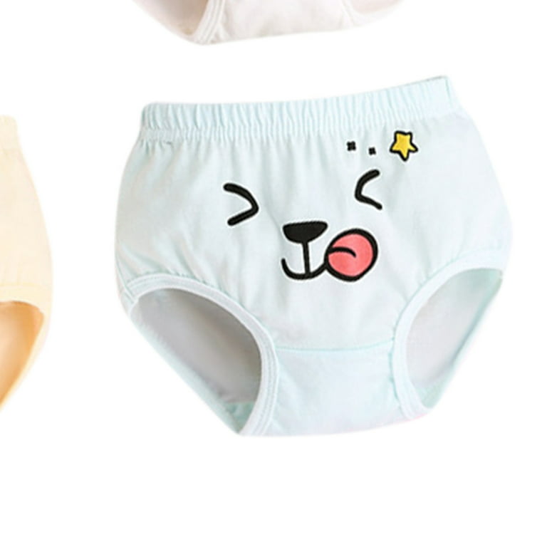 Kids Toddler Baby Girls Boys Cotton Underpants Cartoon Print Underwear  Briefs Trunks 4 Pack