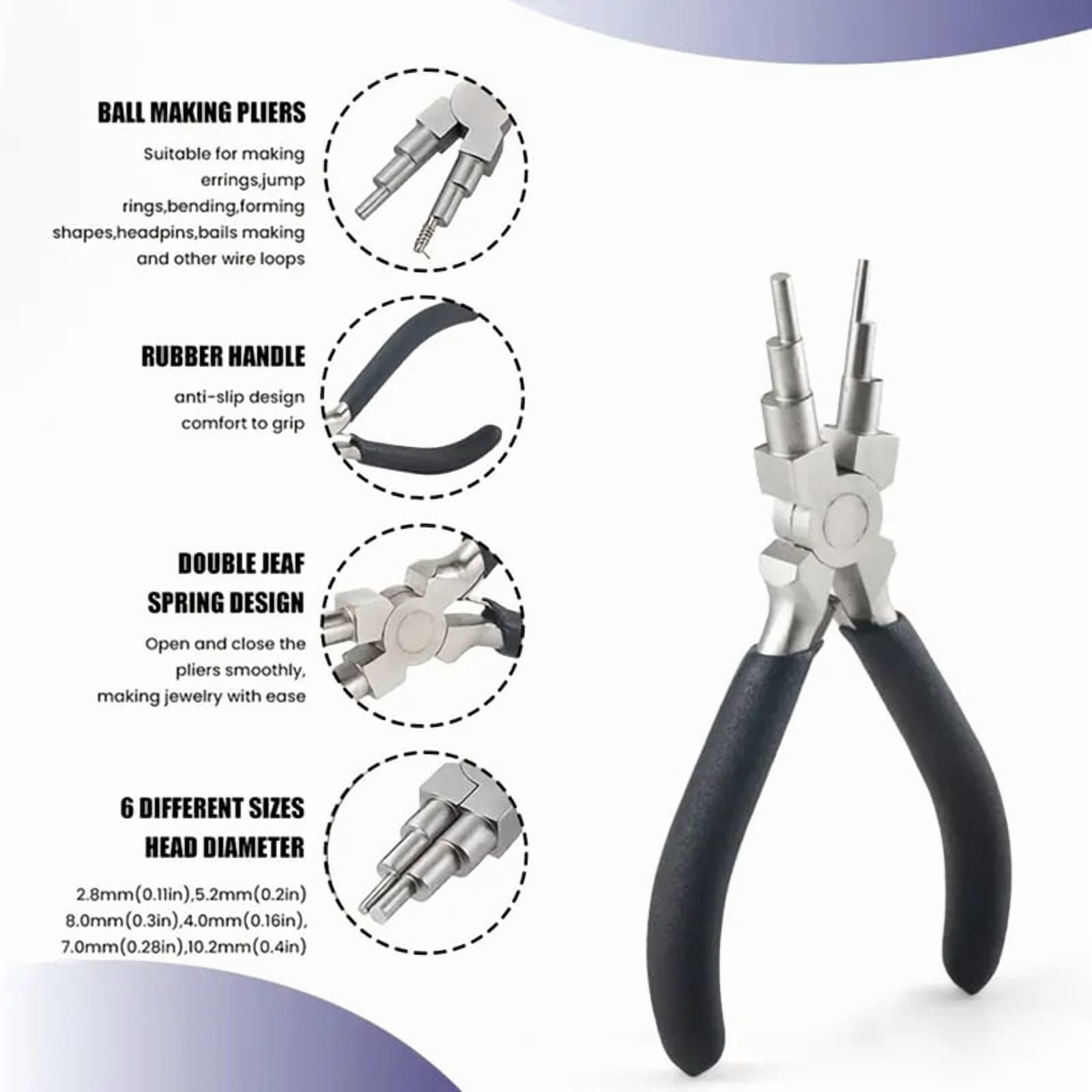 Wire Moulding Pliers Rust-Proof 6-Section Jewelry Pliers Jewelry Hand Tongs Round Nose Pliers