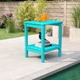 thumbnail image 4 of Pipopa Adirondack Outdoor Side Table,HDPE All Weather Double Layer Patio Side Table,Rectangular End Table for Garden Balcony Pool,Aqua, 4 of 9