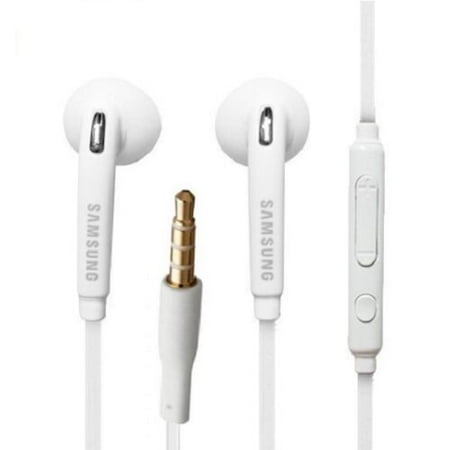 NEW Samsung GRAND PRIME OEM Wired Headset Headphones 3.5mm Ear Buds EG920BW - White