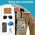 thumbnail image 6 of COEQINE Forearm Crutch Bag Walking Cane Accesories Rustic Deer Forest Elbow Crutch Storage Organizer, 2 Zippered Pockets, Lightweight, Hands-Free, for Adults & Seniors, 6 of 7