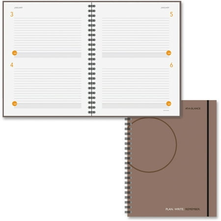 AT-A-GLANCE Plan. Write. Remember. Planning Notebook Two Days Per Page, 8 3/8 x 11, Gray
