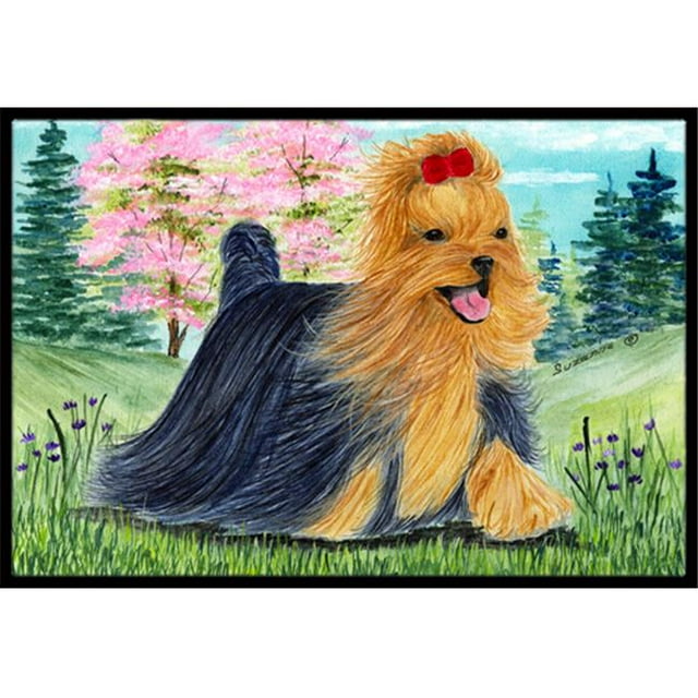 Carolines Treasures SS8188JMAT Yorkie Paillasson Intérieur Ou Extérieur - 24 x 36 Po.