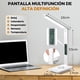 thumbnail image 2 of Lampara de Escritorio Led, Lampara con Cargador Inalambrico y Puerto de Carga USB, Botones Táctil, Iluminación de 5 Niveles Ajustables, Lámpara de Mesa con de Reloj y Pantalla Fecha (Blanco), 2 of 7
