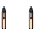 thumbnail image 3 of relayinert Electric Nose Hair Trimmer Portable Handheld Dustproof Cap Detachable Washable Clippers Remover with Cleaning Brush Gold 2Set, 3 of 6