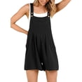thumbnail image 5 of Cenuakty Women Overalls Shorts, Sleeveless Solid Loose Summer Jumpsuit Playsuit for Casual Daily, 5 of 9