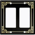 thumbnail image 6 of Metal Light Switch Plate Cover Elegant Victorian Art Deco Frame Black FRA086, 6 of 13