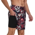 thumbnail image 3 of Balery Rose Flowers Mens Swim Trunks Swim Shorts for Men Quick Dry Inseam Beach Shorts with Compression Liner Pocket-3X-Large, 3 of 9