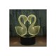 thumbnail image 3 of Luz Nocturna LED 3D de Cisnes Dobles con 7 Colores Diferentes, 3 of 5