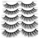 thumbnail image 2 of Pestañas naturales, pestañas postizas, pestañas cortas, 5 pares de pestañas de visón, visón siberiano real, pestañas redondas, largas y gruesas, reutilizables y hechas a mano, pestañas postizas no irr, 2 of 5