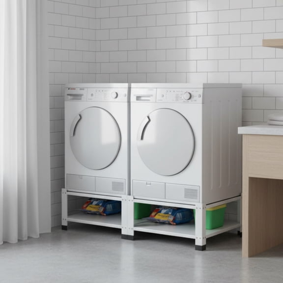 Garvee Washer Dryer Pedestal Set, 2 Pack, White