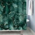 thumbnail image 3 of Baocicoo Luxury Gold Green Marble Shower Curtain Set Gold Crack Modern Minimalism Bath Curtain Decorative for Hostel Hotel Bathtub Fabric Waterproof Curtain for Bathroom with Hooks 36x72 Inches, 3 of 6