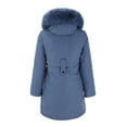 thumbnail image 4 of Delayuji Thickened Lined Parka Women'S Down Jackets Women's Winter Jacket Winter Coat Warm Breathable Streetwear Embroidery Casual Jacket Blue 3XL, 4 of 9