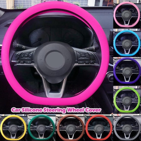 FurNest Car Silicone Steering Wheel Protective Cover Auto Universal Acce