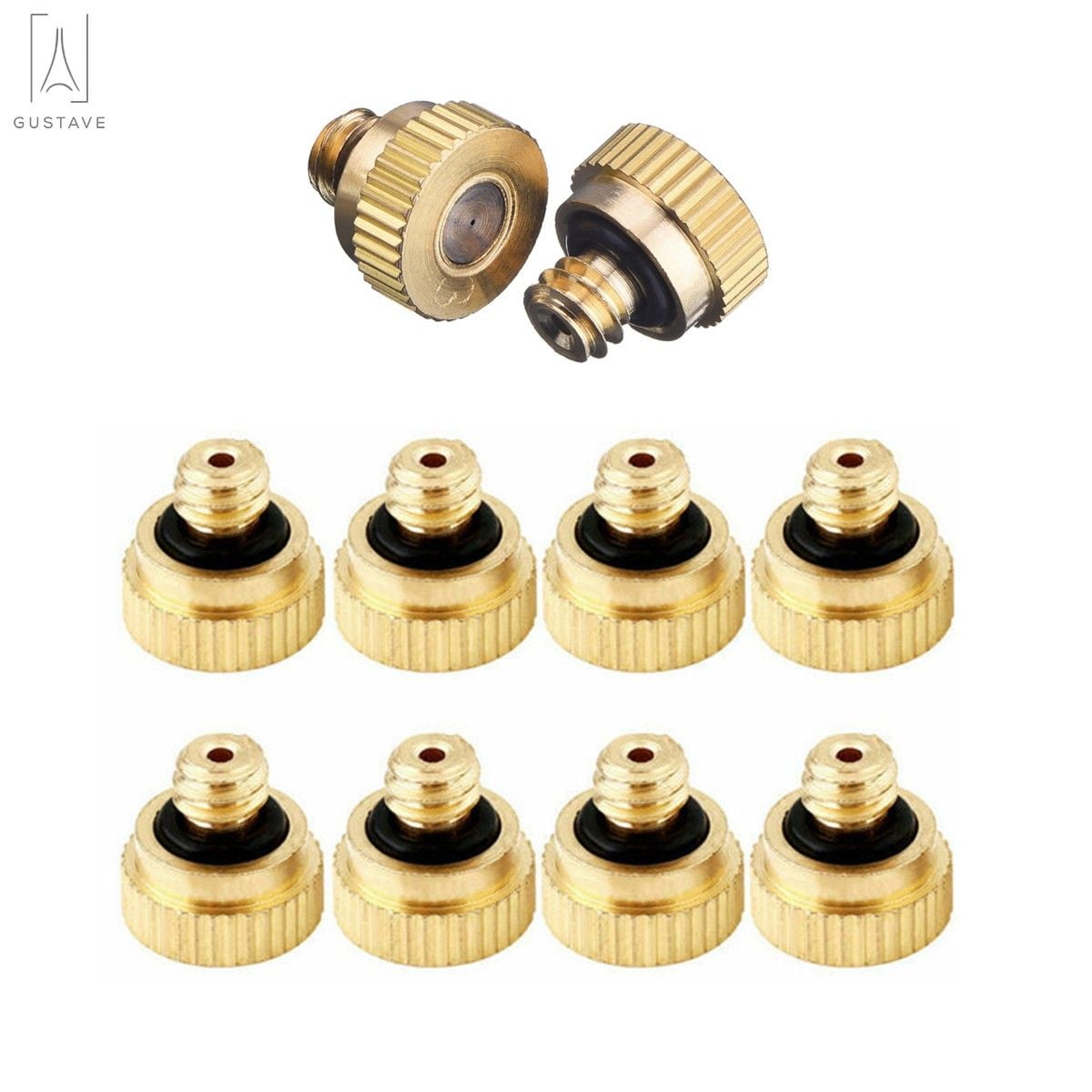 20pcs Brass Misting Nozzles Water Mister Sprinkle Creative For Cooling System 