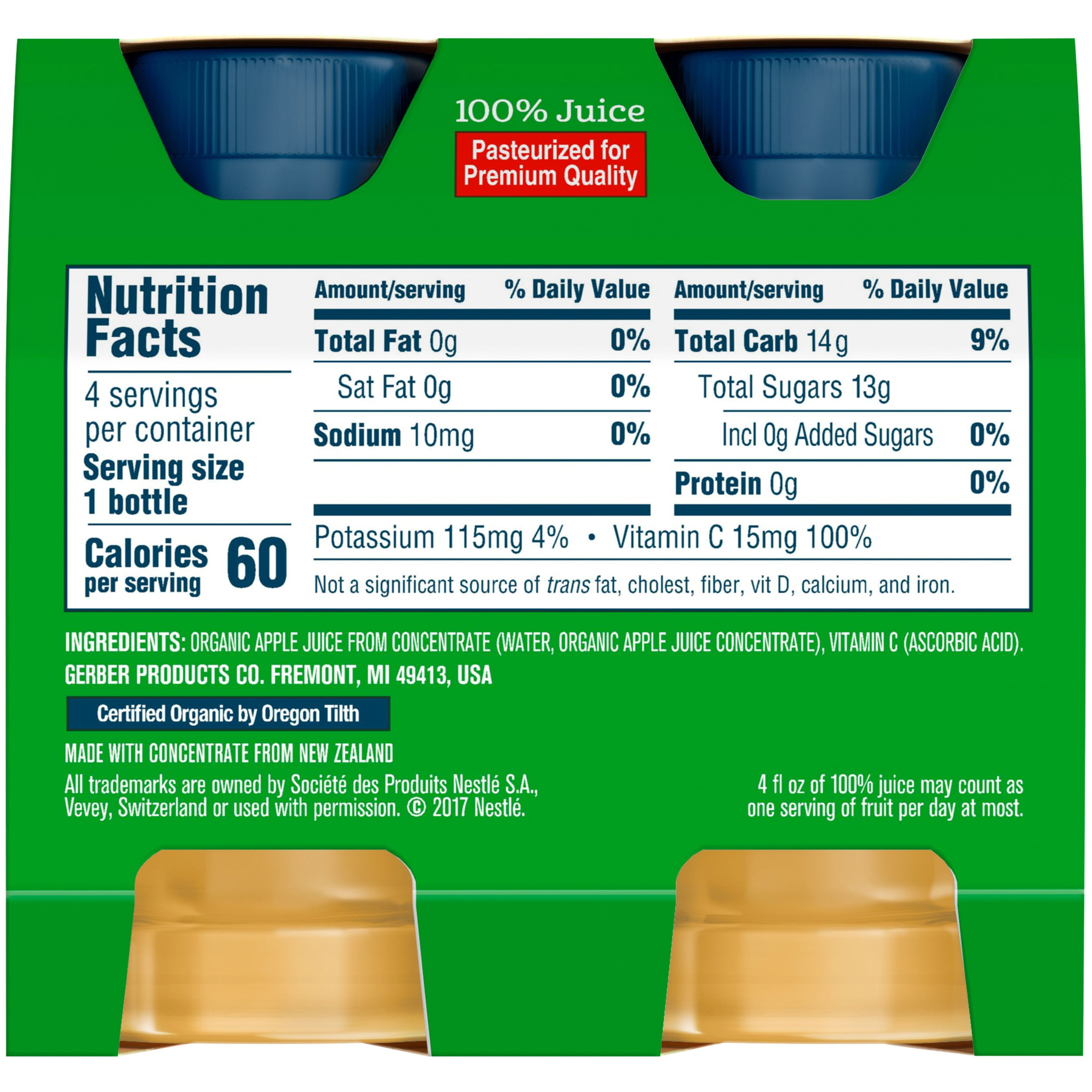 gerber organic apple juice