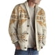 thumbnail image 1 of Suéter para hombre Cárdigan Solapa chal Frente abierto Cable de punto Slim Fit Vintage Coat kaili Sencillez, 1 of 3