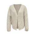 thumbnail image 3 of 2024 Winter Solid Color Wool Cardigan Women Cardigan Sweaters for Women plus Size 4x plus Size Women's Sweater Moth Cardigan Maternity Cardigans for Fall Long Sleeve Cardigan for Women plus Size, 3 of 3