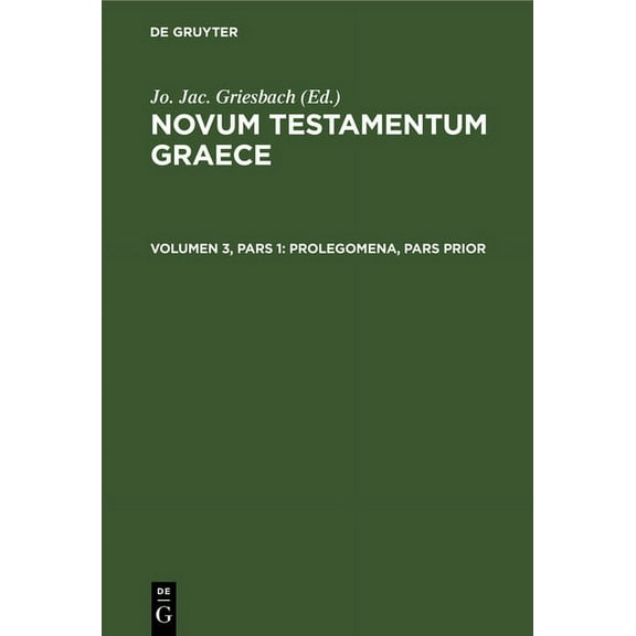 Prolegomena, Pars Prior, (Hardcover)