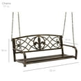 thumbnail image 7 of Best Choice Products 2-Person Metal Outdoor Porch Swing, Hanging Patio Bench w/ Weather-Resistant Steel - Bronze, 7 of 7