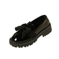 thumbnail image 1 of Plus Size Overalls Fall Winter Women's Bow Accent British Style Plus Size Comfort Loafers Plus Size Fall, 1 of 9
