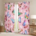 thumbnail image 2 of jejeloiu Flying Butterfly Black Out Curtains,Cute Multicolor Butterflies Curtains Pack of 2 (42x63 Each),Colorful Animals Bedroom Curtains For Girl,Ultra Soft Home Decor, 2 of 6