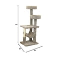 thumbnail image 2 of Maykoosh Natural Beauty Multiple Perch Cat Tree, Cat Tree with Scratch Post for All Cat Breeds, Indoor Cat Gym with Perches, Sturdy Wood Construction with Carpet Upholstery-Color:Neutral,Size:Round, 2 of 6