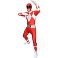 thumbnail image 5 of Morphsuits Adult Red Power Ranger Morphsuit Mens Superhero Fancy Dress Costume Halloween Red XXL, 5 of 9