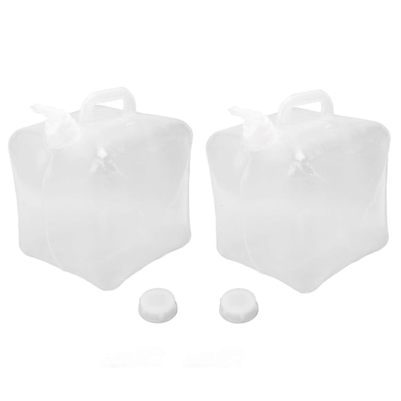 2Pcs Collapsible Water Container with Spigot No Seam Leakage Foldable Plastic Storage Jug 10L