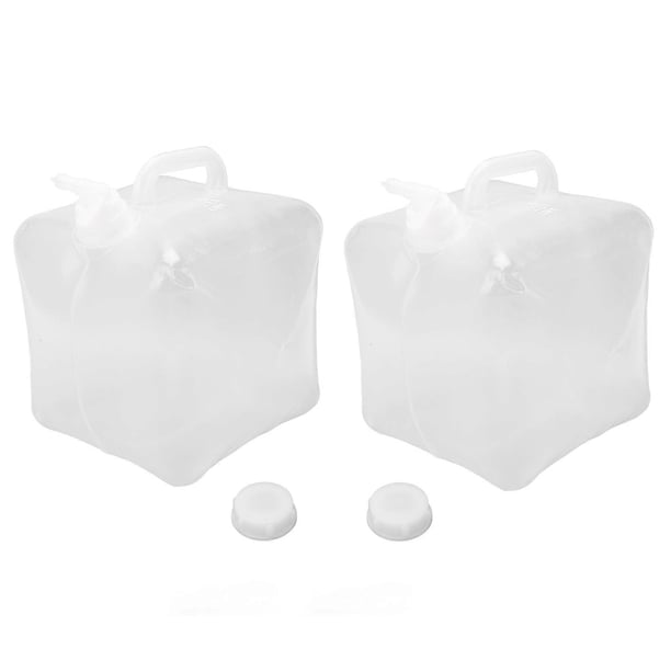 2Pcs Collapsible Water Container with Spigot No Seam Leakage Foldable Plastic Storage Jug 10L