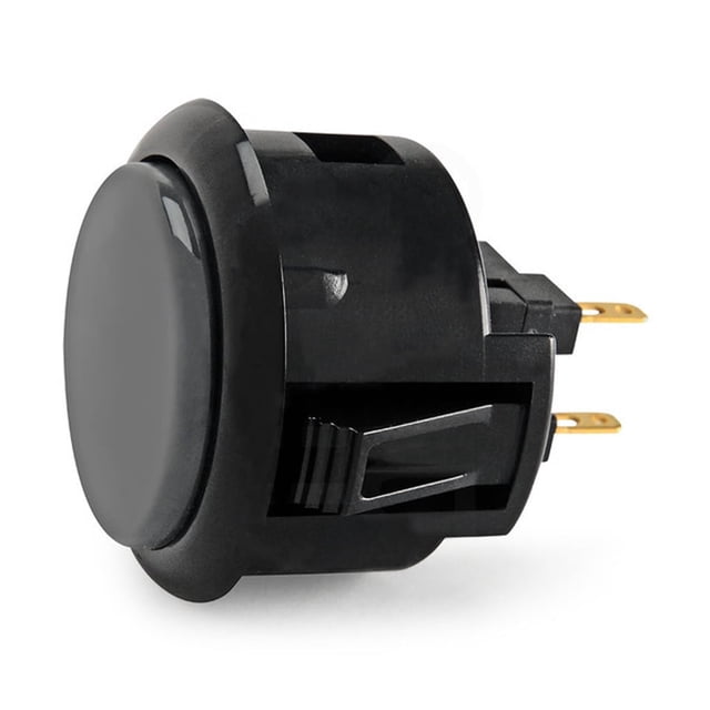 Cateissary Pulsador Suave Pequeño Multi Colores Encendido Apagado Arcade Interruptor Restablecimiento automático Sensible Resistente a los Videojuegos y accesorios Gris oscuro