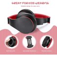 thumbnail image 3 of Premium children's headphones. Bluetooth headphones for children with hearing protection. Lightweight children's headphones with foldable headband. Red, 3 of 5