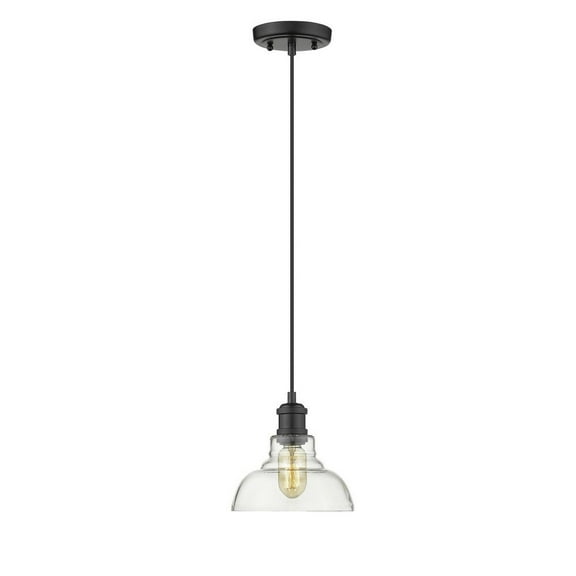 1 Light Small Pendant in Industrial Style 7 inches High By 7.5 inches Wide Bailey Street Home 170-Bel-2942288